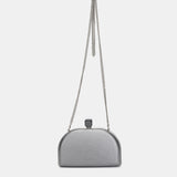 Clutch en terciopelo plateado