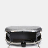 Clutch en terciopelo plateado