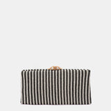 Clutch de fiesta a rayas negro