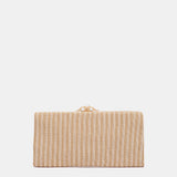 Clutch de fiesta a rayas naranja