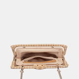 Clutch de fiesta a rayas naranja