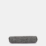 Clutch de fiesta jaspeado negro