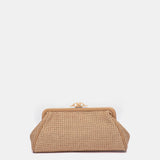 Clutch de fiesta jaspeado camel