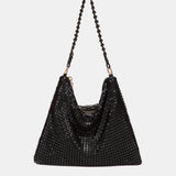 Bolso de fiesta en malla metálica negro