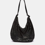 Bolso de fiesta en malla metálica negro
