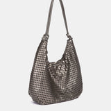 Bolso de fiesta en malla metálica plateada