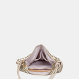 Bolso de fiesta en malla metálica dorada