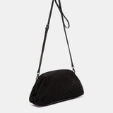 Bolso de fiesta con strass  en negro