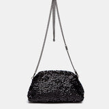 Bolso de fiesta con lentejuelas en negro