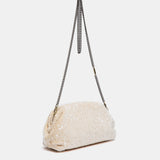 Bolso de fiesta con lentejuelas en beige