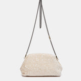 Bolso de fiesta con lentejuelas en beige