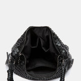 Bolso de hombro en malla metálica negro