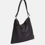 Bolso de hombro en malla metálica negro