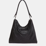 Bolso de hombro en malla metálica negro