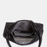 Bolso de hombro en malla metálica negro