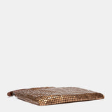 Bolso de hombro en malla metálica ocre