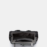 Schwarze Party-Paillettenhandtasche.