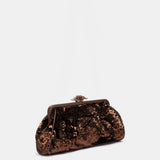 Bolso de fiesta de lentejuelas marrón