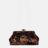 Bolso de fiesta de lentejuelas marrón
