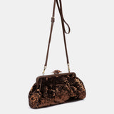 Bolso de fiesta de lentejuelas marrón