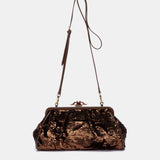 Bolso de fiesta de lentejuelas marrón