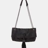Bandolera de malla metálica negra