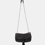 Bandolera de malla metálica negra