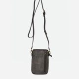 Bolso para el móvil de mujer de piel verde