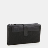 Cartera grande de mujer jacquard en negro