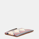 Neceser de mujer con print geométrico en burdeos