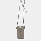 Borsa porta cellulare da donna in pelle di pecora verde