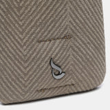 Borsa porta cellulare da donna in pelle di pecora verde