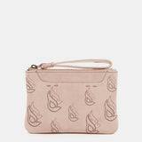 Borsa da donna in pelle fustellata beige
