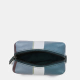 Neceser mediano de piel con estampado verde