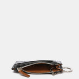 Black leather card holder