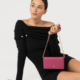 Mini borsa a tracolla fucsia