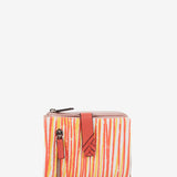Small leather wallet with coral print