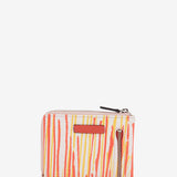 Small leather wallet with coral print