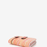 Small leather wallet with coral print