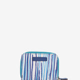Small leather wallet with blue print