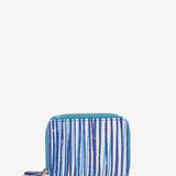 Small leather wallet with blue print
