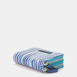 Cartera pequeña en piel con estampado en azul