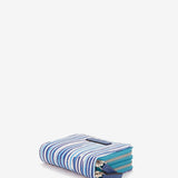 Small leather wallet with blue print