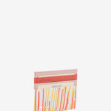 Tarjetero en piel con estampado en coral