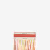 Tarjetero en piel con estampado en coral