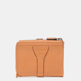 Cartera pequeña en piel bicolor naranja