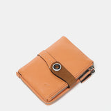 Cartera pequeña en piel bicolor naranja