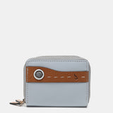 Small wallet in two-tone grey leather