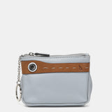 Two-tone grey leather wallet