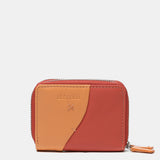 Cartera pequeña en piel en tonos coral